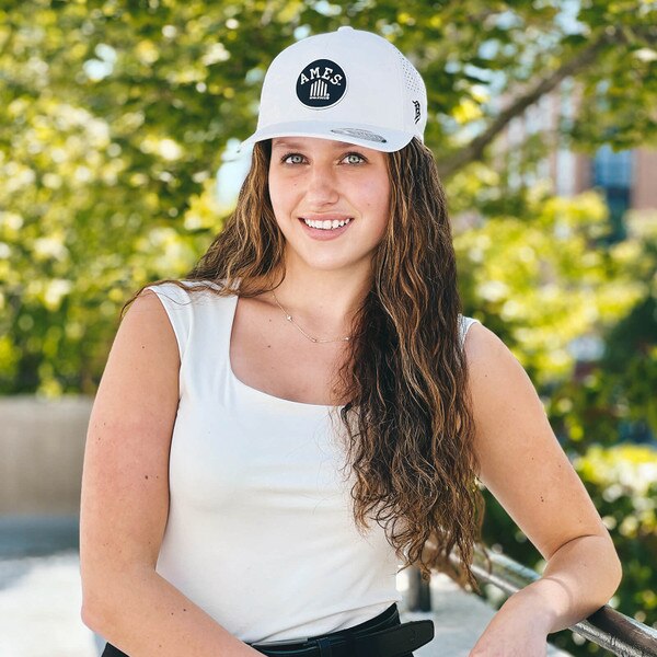 Branded Bills Ames 5-Bar White Performance Hat
